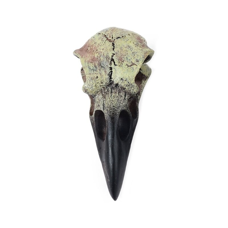 Halloween Crow Skull Necklace for Adult Female 3D RavenSkull Replicas Necklace Festival Party Necklace Party Decoration