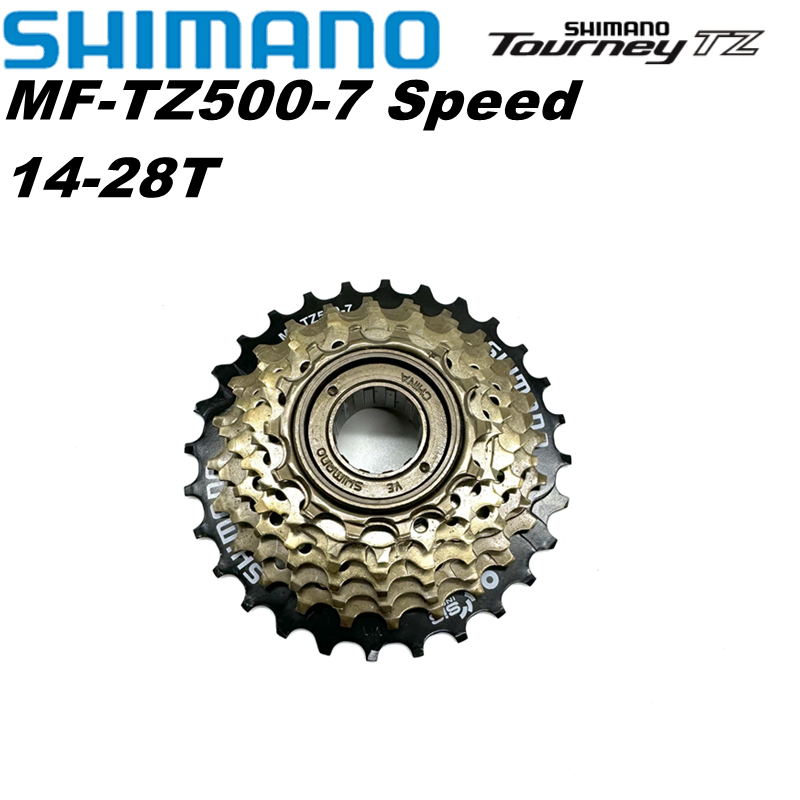 SHIMANO MF TZ500 7 Speed Bicycle Freewheel 14-28T 14-34T Sprocket MTB Road Folding Bike Cycling Bicycle Bicycle Parts