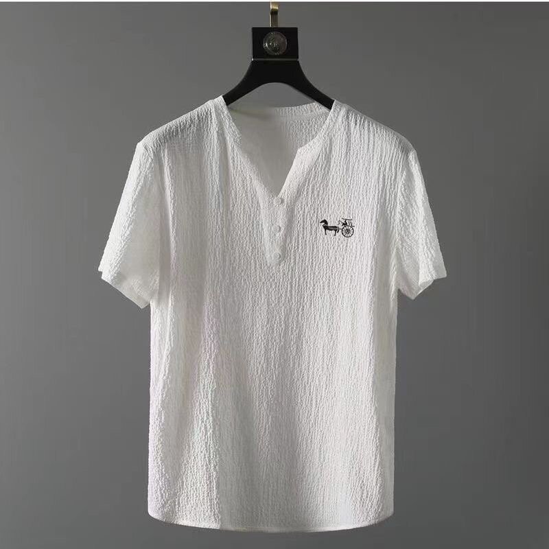 2024 Summer New Fashion Trend Ice Silk Sports t-shirt manica corta Set Casual da uomo allentato confortevole Cool Set di due pezzi M-4XL