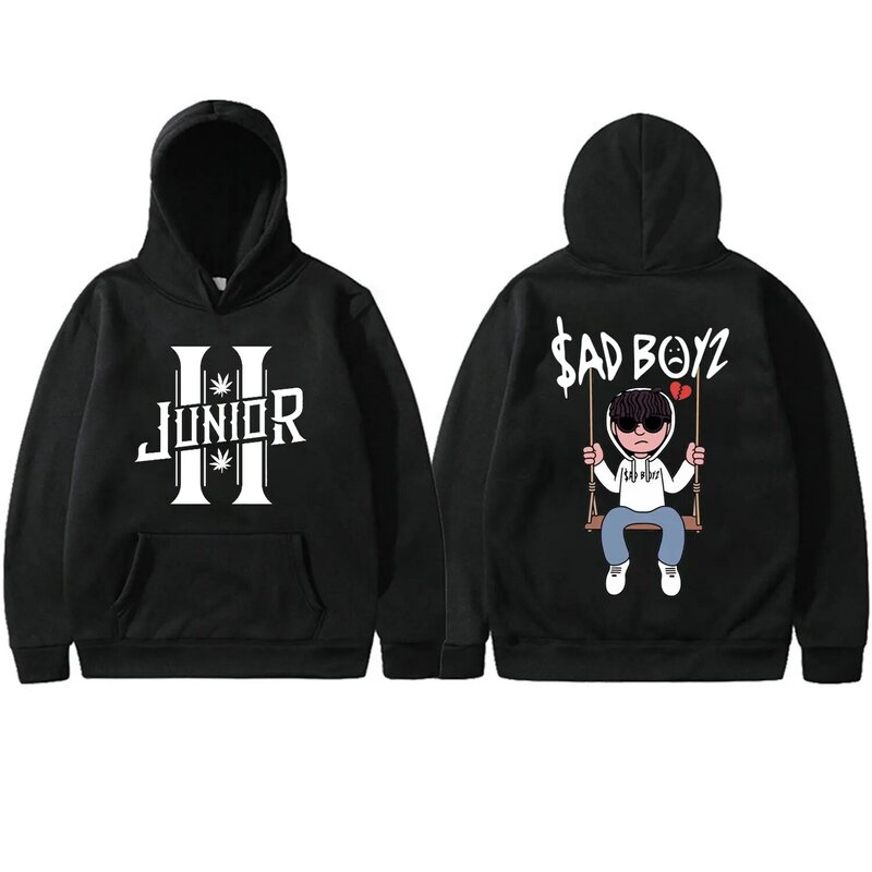 Singer Junior H Sad Boyz 4 Life Graphic Hoodies Harajuku Rock Oversized Sweatshirts Mannen Vrouwen Mode Trend Hiphop Pullovers