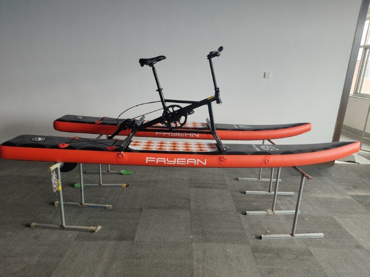 water bike  New design Adult Pedal PVC Inflatable High quality single bike leisure equipment water pedal boats for sale