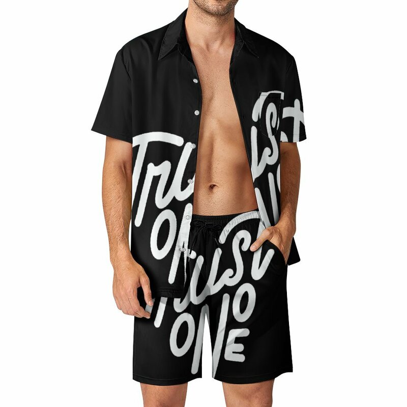 Men's Beach Suit TRUST NO ONE Essential for Sale 2 Pieces Coordinates  High Grade  Shopping Novelty