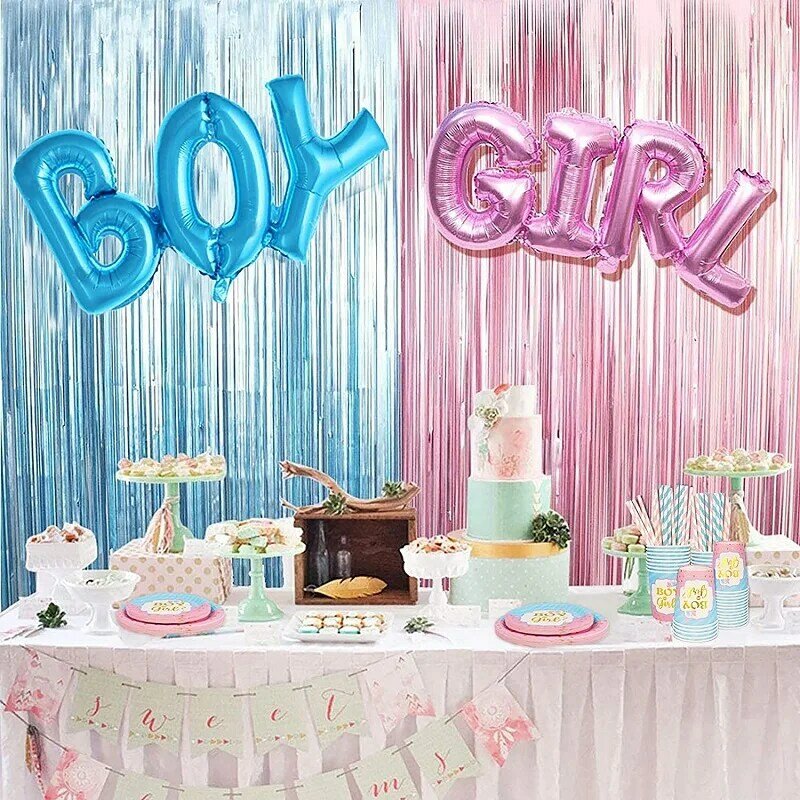 Płeć odsłonić dekoracje świąteczne chłopiec lub dziewczynka płeć ujawnić talerze i serwetki materiały dla płci ujawnić gry wystrój Baby Shower