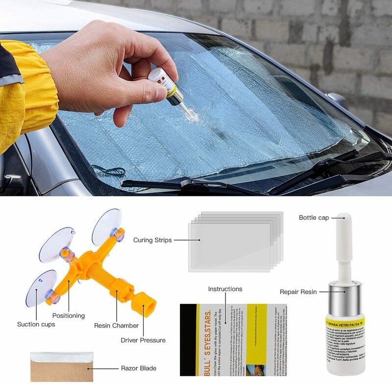 Rain-x Kit de Reparação pára-brisa para carro, Fixação Automóvel Set, Ferramentas e Acessórios, 600001