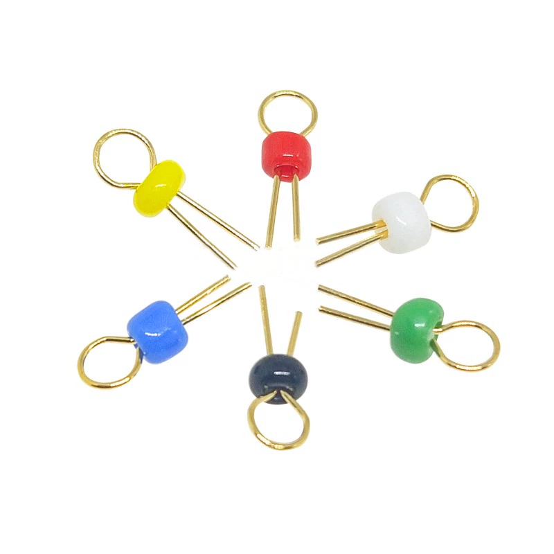 Cuenta de punto de prueba de placa PCB, anillo de prueba de cerámica chapado en oro, aguja de prueba de placa de circuito, rojo, amarillo, blanco, negro, azul, verde