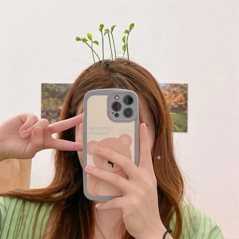 2024 koreanische Sprossen Gras Haars pange Pflanze Bohnen sprossen Clip Haar Kinder Mädchen Frauen Bohnen sprossen Haarnadel Haars pange kreative Kopf bedeckung
