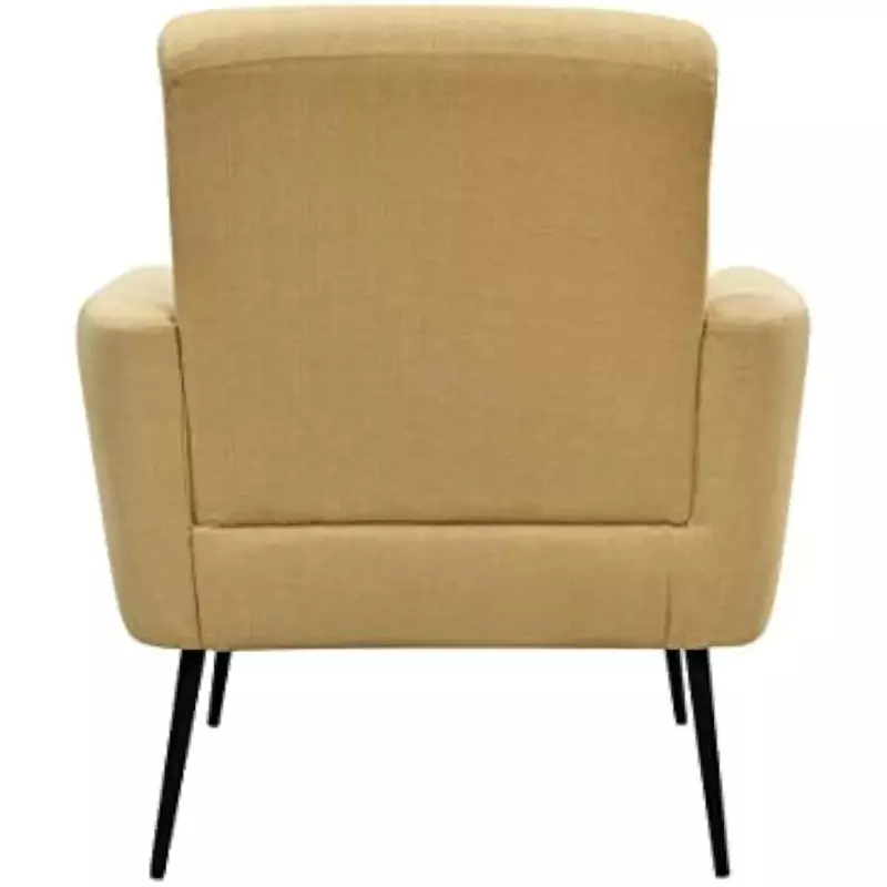 Cafe Chair Yellow Coffee Chairs Bedroom Leisure Single Sofa (Metal Legs) Living Room Chairs Suitable for Small Space Home Office