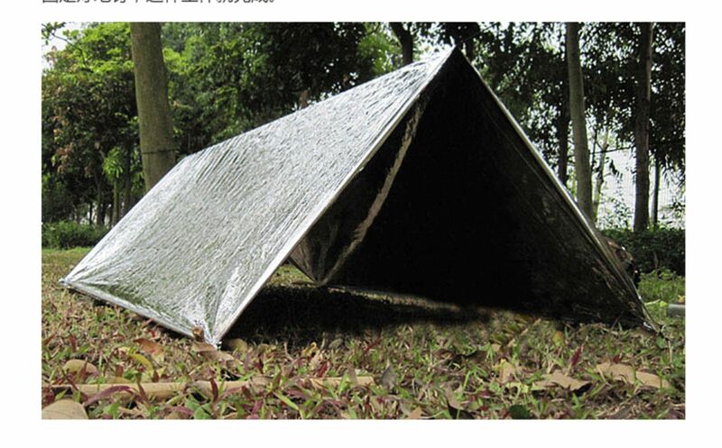 Coperta da esterno tenda di salvataggio salvavita isolamento termico foglio di alluminio campeggio e attrezzatura di sopravvivenza a freddo