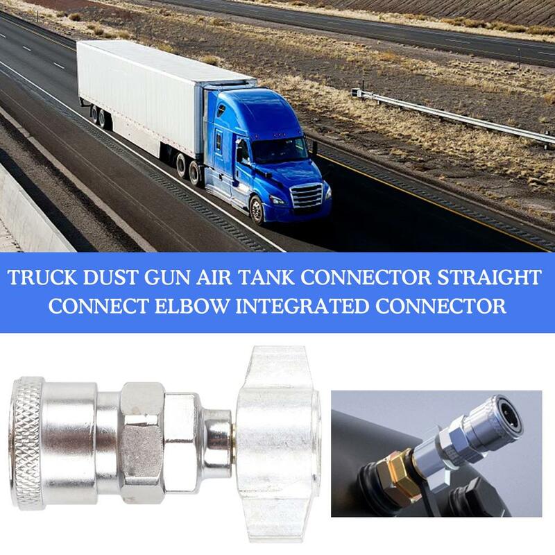 1Pcs Truck Dust Gun Air Tank Connector Straight Connect Elbow Integrated Connector