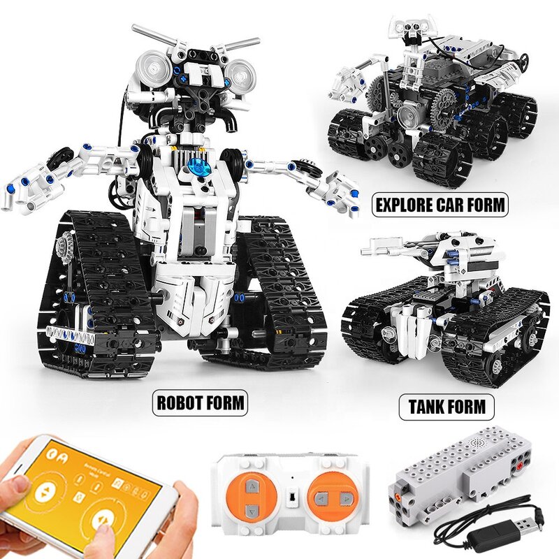 Educational Toys Building Kits For Kids APP Programming Intelligent Robot Blocks Bricks Boys Christmas Gifts RC robot toy