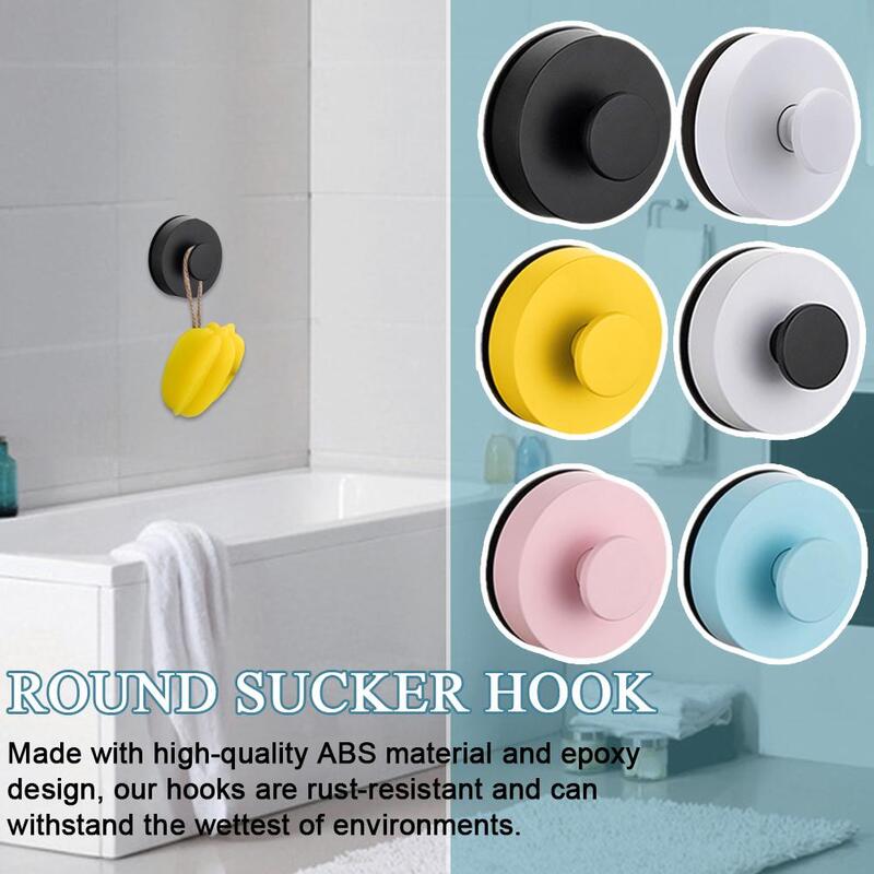 Black/White Vacuum Suction Cup Hooks Punch Free Bath Sucker Hook Wall Hook Hanger Glass Kitchen Bathroom Hooks For Towel Handbag