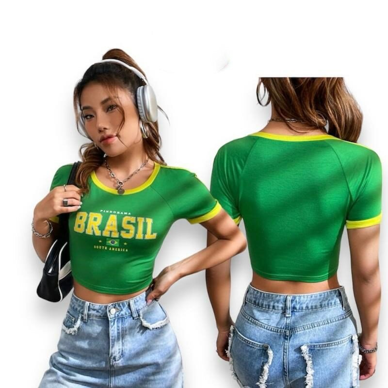 Aesthetic Women Letter Graphics Print T-Shirts Streetwear High Street Goth Retro Casual Crop Tops Y2k Clothes Vintage Baby Tee