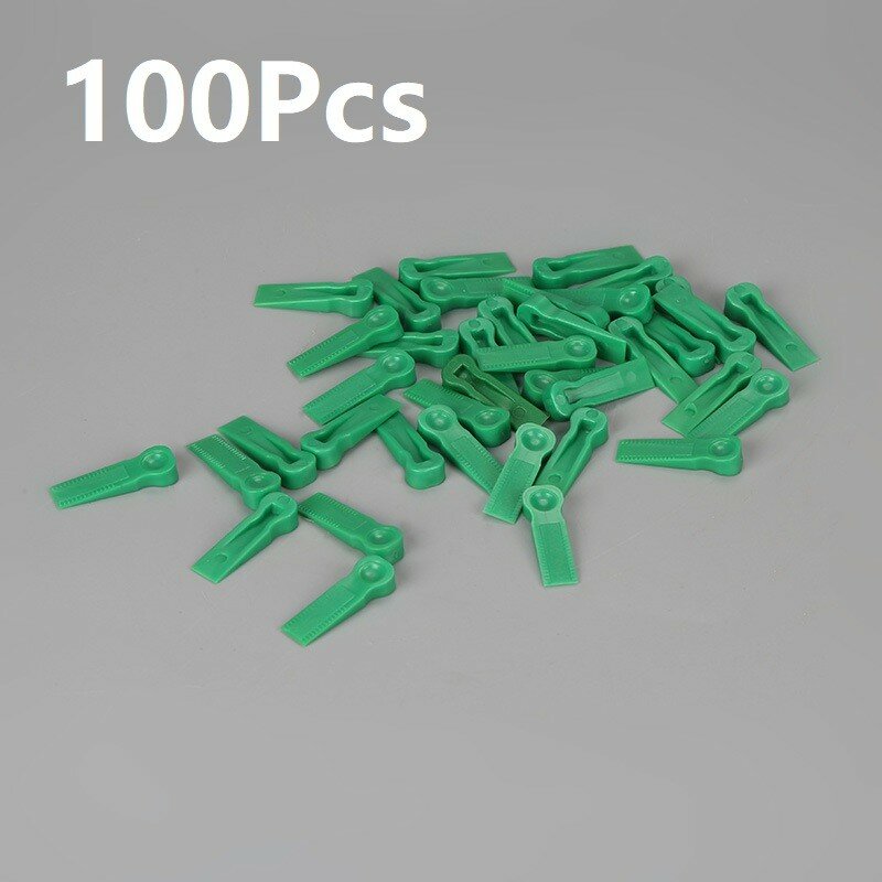 100Pcs Plastic Tile Spacers Reusable Positioning Clips Wall Flooring Tiling Tool Levels Wall Tiles Tile Adjustment Wedges Hand
