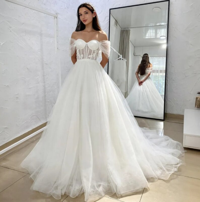 Женское свадебное платье It's yiiya, белое кружевное платье до пола без рукавов с открытыми плечами на лето 2024