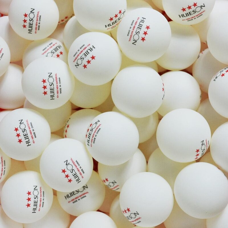 Huieson Three-Star Level Table Tennis Balls 40+mm New Material ABS 50 100 PCS Training Ping Pong Balls 2.8g White Yellow