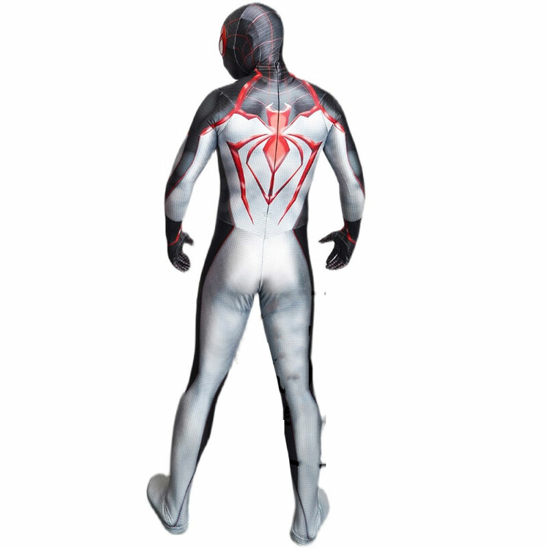 Halloween Người Lớn Trẻ Em Dặm Morales PS5 Người Nhện Peter Parker Siêu Anh Hùng Trang Phục Hóa Trang Full Body Zentai Da Thứ 2 Đảng