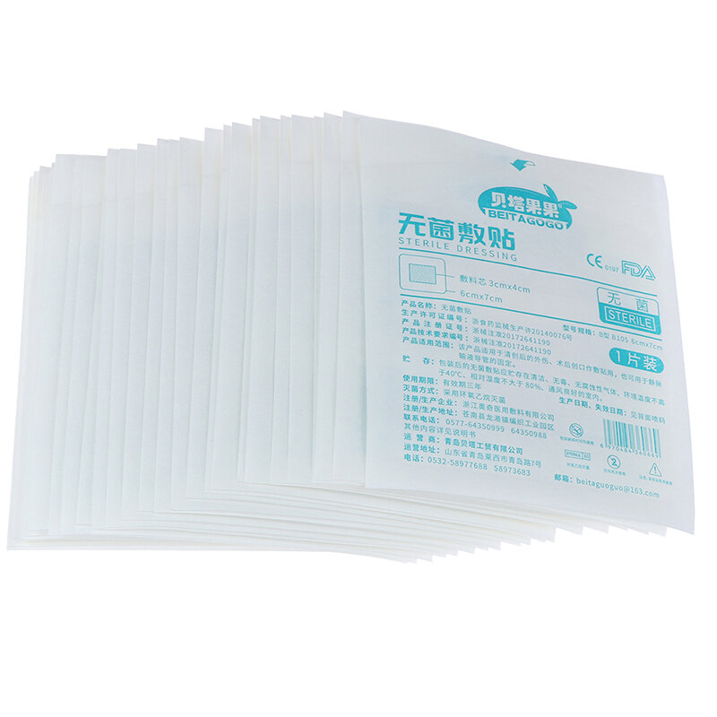 30 unids/paquete de cinta estéril transparente médica impermeable para vendaje de heridas