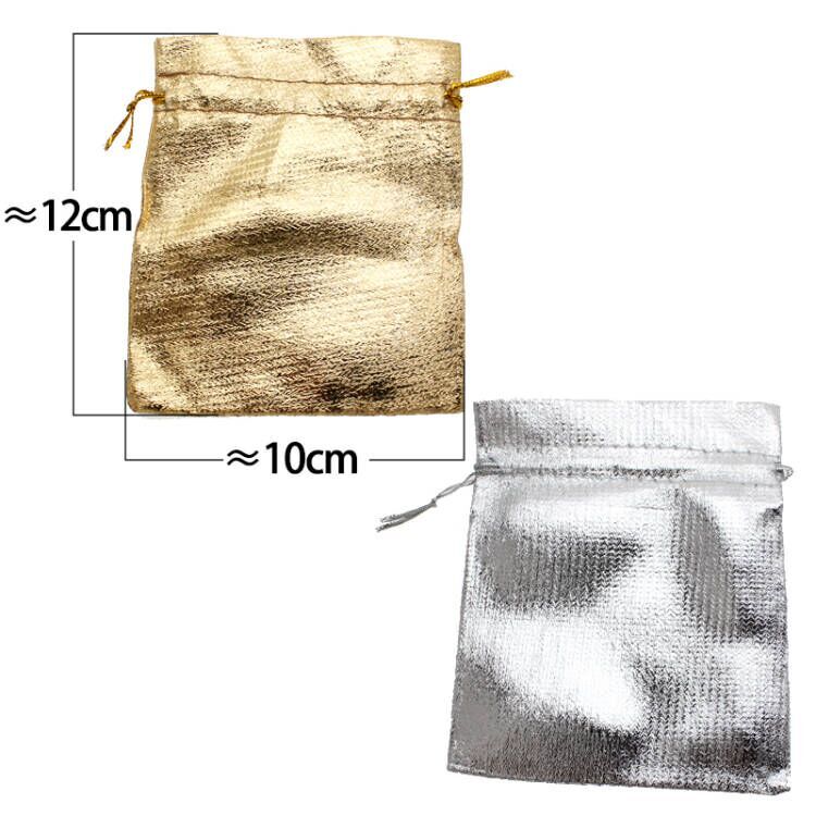 1pcs Silver Gold Color Black Velvet Bag Jewelry Packing Drawstring Pouches Jewelry Gift Bags Display Chain Ring As Women Gift