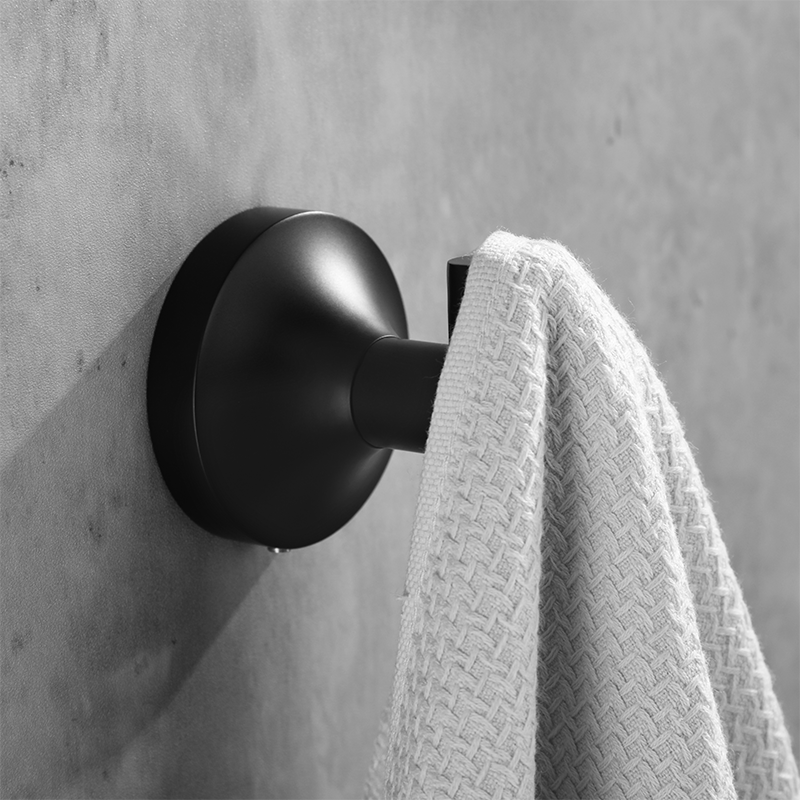 Handuk Bar rak handuk cincin Toilet pemegang kertas gantungan dinding baja tahan karat Semua kamar mandi aksesoris set hitam