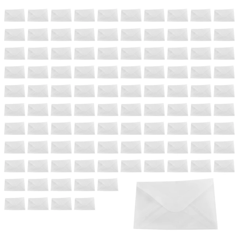 100Pcs Translucent Sulfuric Acid Paper Envelopes, Used for DIY Postcard/Card Storage,Wedding Invitations,Gift Packaging