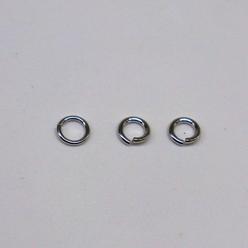 Anillo abierto de Plata de Ley 925, anillos divididos, componentes DIY, fabricación de joyas, chapado en rodio, 1 pieza