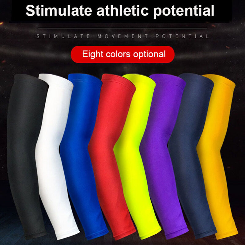 Sunscreen Arm Sleeves Sports Arm Compression Sleeve UV Protection Hand Cover Cooling Fitness Volleyball Basketball Arm sleeves