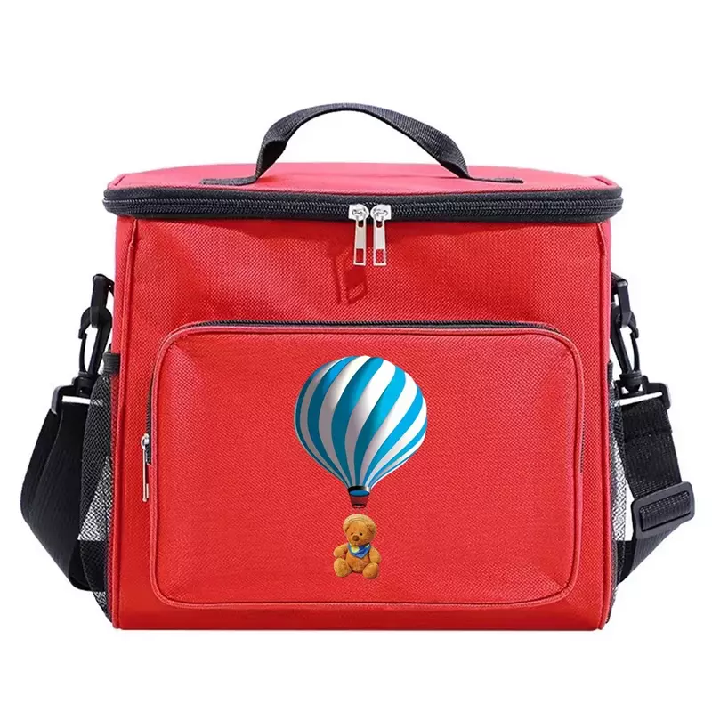 Lunch Bag Thermal Organizer Handbag Cooler Shoulder Storage Bags Waterproof Boxes for Student New Fashion Lunchbag 3D Pattern