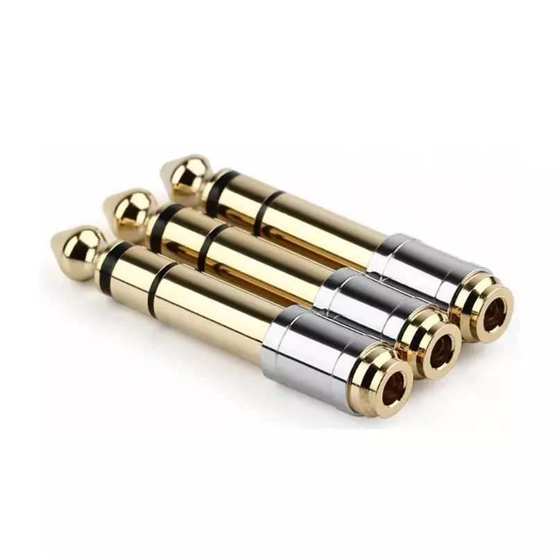 6.35mm To 3.5mm Converters 1/4" Male 1/8" Female 6.35 to 3.5 Jack Headphone Audio Adapter Microphone Connector Stereo Plug