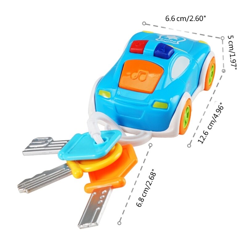 リアルなサウンドとカラフルなライトを備えた子供向けのインタラクティブな車のキーのおもちゃドロップシップ