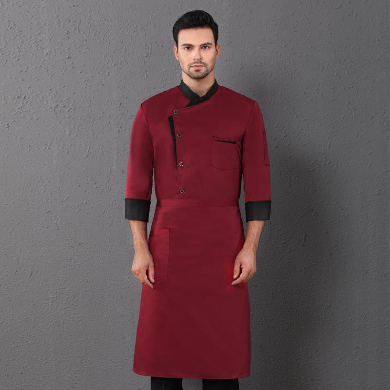 Camicia da cucina per ristorante uniforme da cuoco maniche lunghe abbigliamento da cucina Unisex Hotel Kitchen Cook Jacket Bakery cameriere Workwear Set