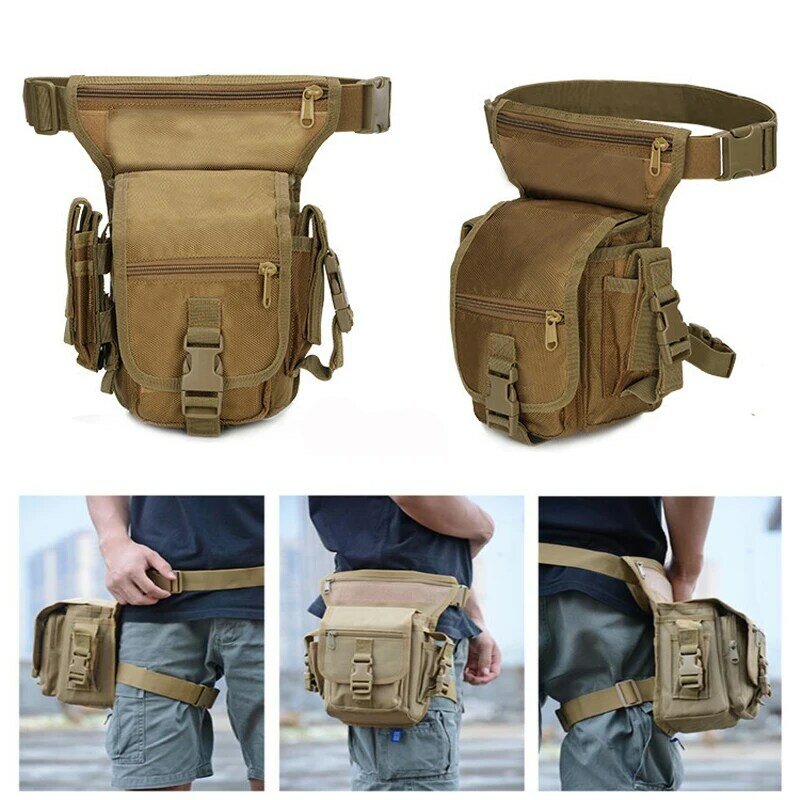 Tactical Drop Leg Bag, Saco de cintura para homens, Coxa, Travel Belt Bag para caminhadas, Caça, Camping, Ciclismo, Viagem