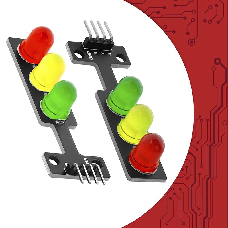 5X LED Traffic Light โมดูล DIY Mini การจราจร3.3-5V สำหรับ Arduino