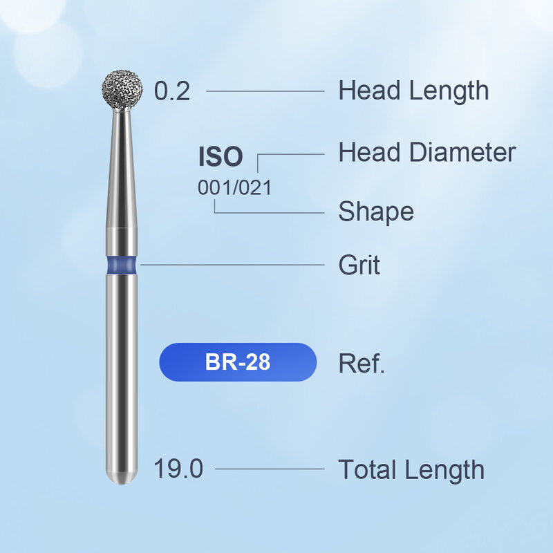 10pcs/box Dental Diamond Burs Drill 1.6mm Shank for High Speed Handpiece Burs Emery High Hardness Dentistry Nail Polishing