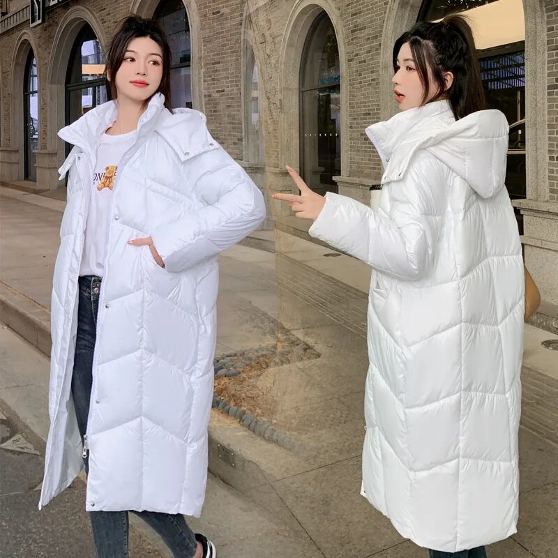 2023 Winter Hooded Jacket Women Parkas New Down Cotton Jackets Ladies Loose Long Casual Thicken Warm Waterproof Female Outwear