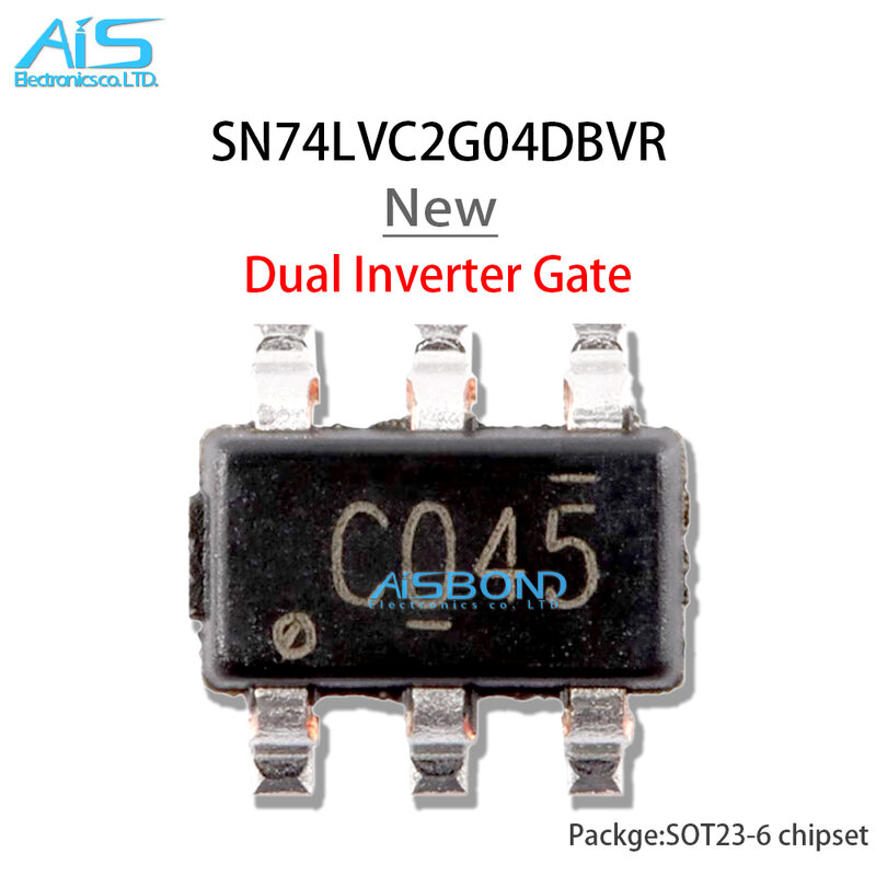 10 шт./лот Новый SN74LVC2G04DBVR SOT23-6 Marking C04 C04 * Dual Inverter Gate IC Chip