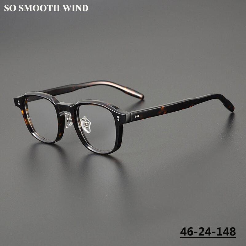 Japoński wzór kwadratowe okulary octanowe ramki mężczyźni Ultralight krótkowzroczność okulary ramki kobiety okulary optyczne spektakl