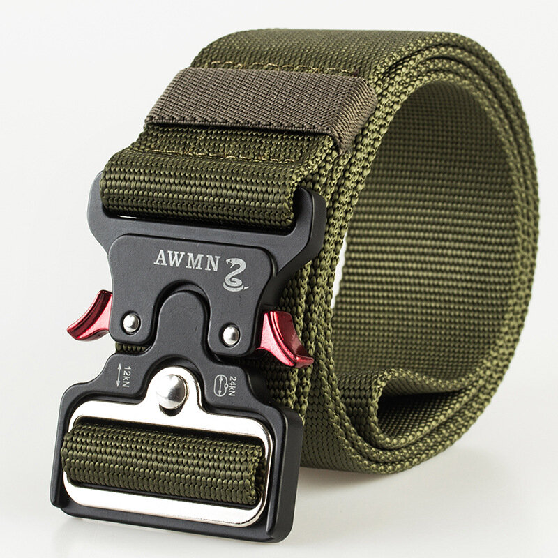 Cinturón táctico de las fuerzas especiales para pantalones, cinturón militar de nailon de aleación de aluminio para exteriores