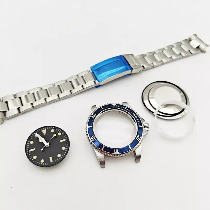 Watch Accessories Substituto para Submariner Strap, Mostrador Luminoso, Caixa de Aço Inoxidável, Conjunto Completo para Movimento 2813, 8215