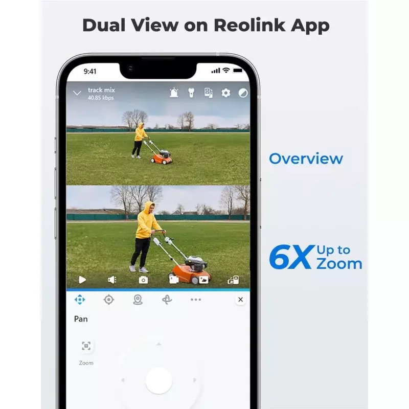 REOLINK 4K Wired WiFi Outdoor Camera, 8MP Dual Lens Security Camera, 360 PTZ Camera w/Auto Tracking, 2.4/5GHz Wi-Fi Smart Person
