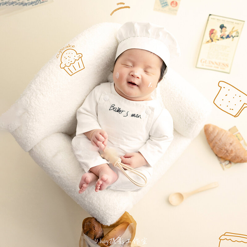 Fotografia dziecka rekwizyty na sofie noworodek robiący zdjęcia miękkie jednolite kolorowe małe siedzisko kanapa dla niemowlęcia krzesło studyjne dekoracja zdjęcia