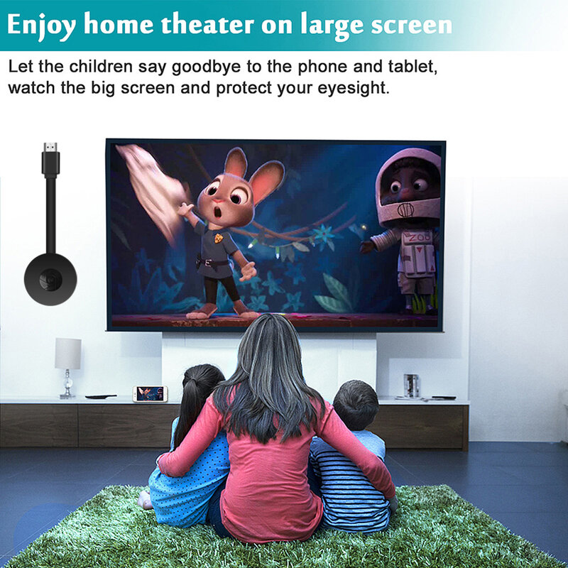 G2 Dongle EZcast TV pintar, Dongle layar tampilan stik TV 1080P kompatibel dengan HDMI untuk ponsel IOS Android mendukung Smart TV