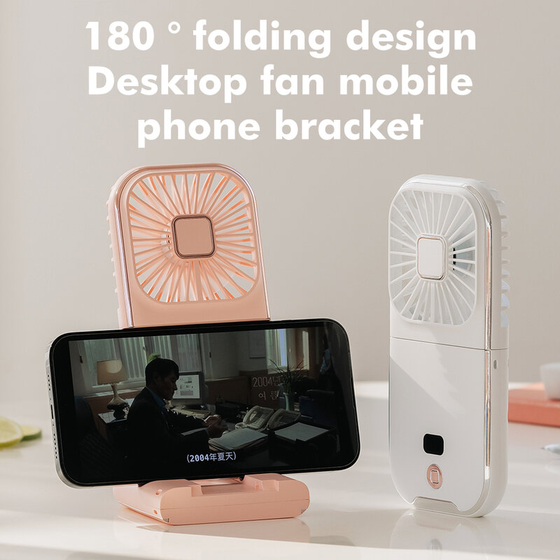 Xiaomi Mini Portable Outdoor Hanging Neck Fan USB Charging 3000mAh Battery Powered 180° Folding Wireless Table Air Cooling Fan