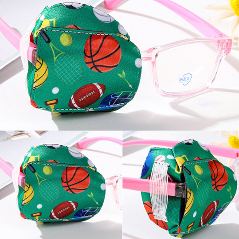 1x Kids Child Strabismus Treatment Eyepatch Amblyopia Goggles Reusable Eyeglasses Cover Vision Care Lazy Eyeshade Covering Cloth