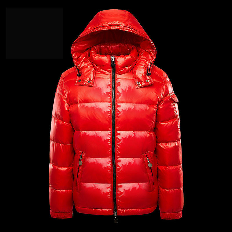 男性と女性のための光沢のある黒のジャケット,フード付きコート,厚くて厚い,大きいサイズ,新しい,冬,2023