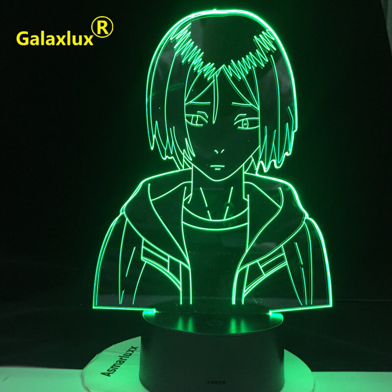 Haikyuu Kozume Kenma Volleyball Girl Figure 3d Led 7 Colors Night Light for Children Holiday Best Decor Lights Home Decor