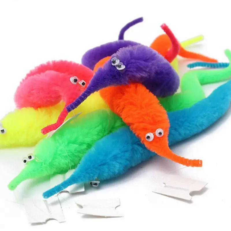 1/6 Stuks Cool Stuff Fuzzy Worm Magic Speelgoed Tovenaar Vreemde Kind Goocheltrucs Kids Games Worm Op Een String Grappige Trucs Voor Kinderen