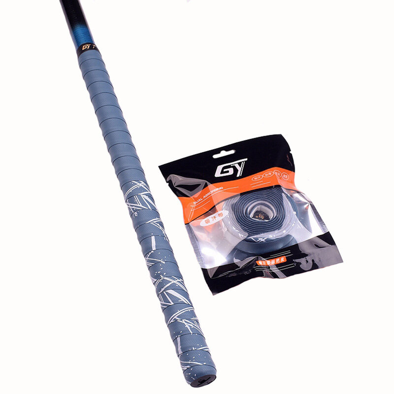 Banda de sudor antideslizante, accesorio perfecto para pescar, absorbente de sudor de 2m, caña de pescar de camuflaje y empuñadura de raqueta