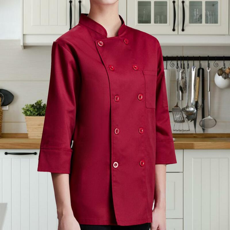 Ristorante uniforme bottoni chiusura Chef uniforme uomo donna Chef camicia pasticceria vestiti