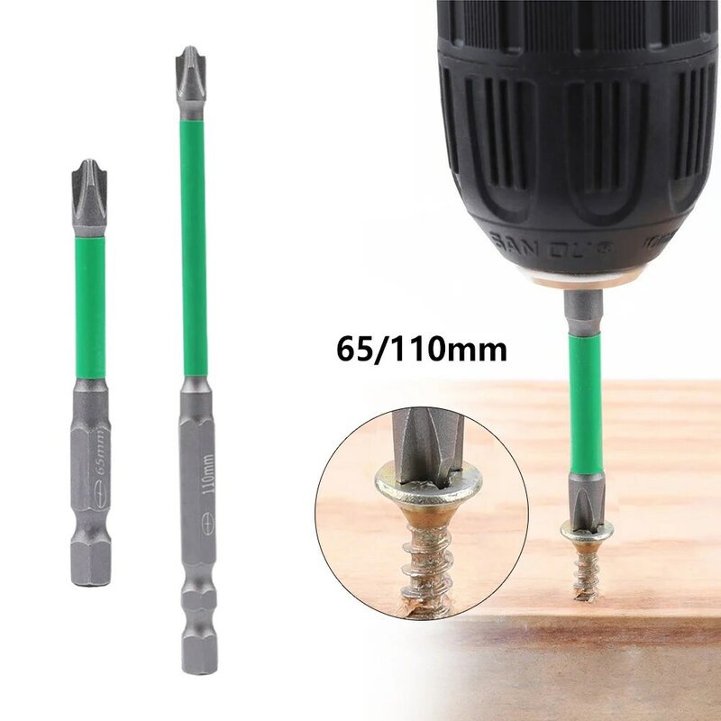 1Pc/2Pcs Electric Screwdrivers 1/4inches Hexagonal Tips Magnetic Special Slotted Cross Screwdriver Bit Nutdrivers FPH2 Hand Tool