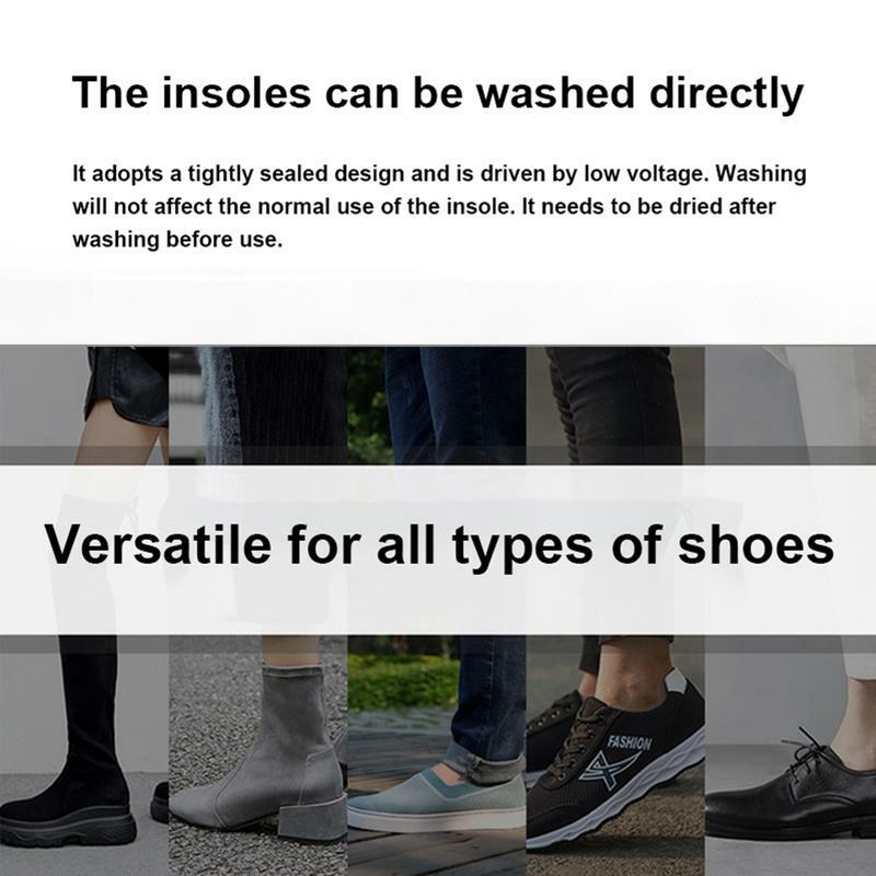 Electric Heated Insoles Warm USB Heated Inserts For Winter Shoes Large Heating Area Shoe Inner Soles For Walking Working Hiking